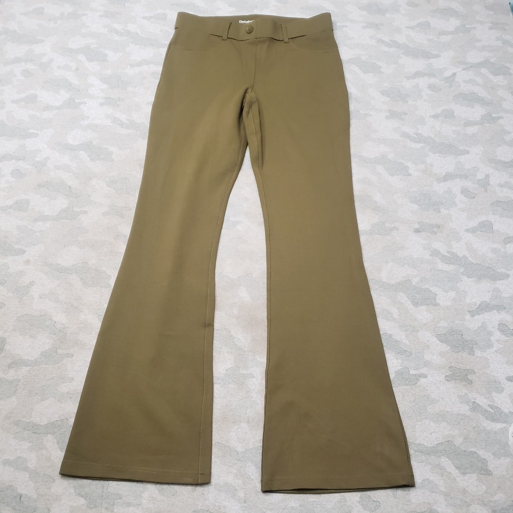 Betabrand Dress Pant Yoga Pants Womens Large Long Green Bootcut Stretch